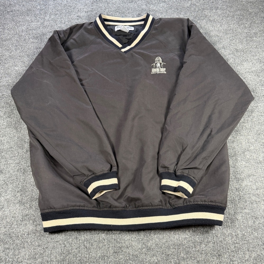 Vintage 90s Barracuda Admiral Baker Golf Windbreaker Black XL Gorpcore Street
